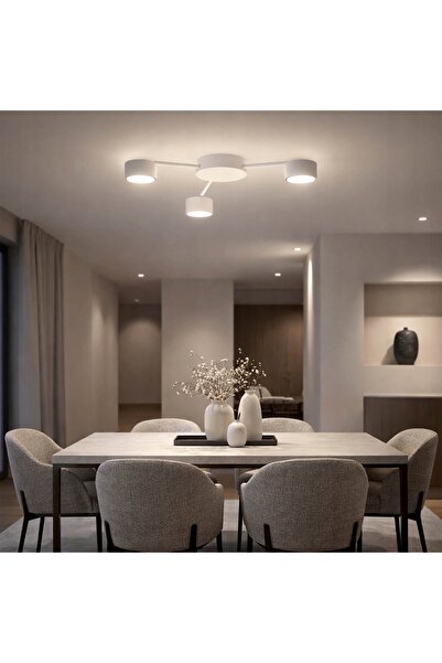 NO BRAND Spot de tavan/aplică de perete, cu halogen, 3xGX53, decorativ, cu mo...