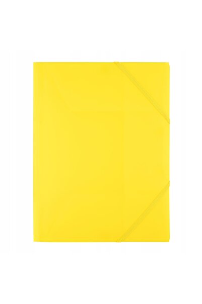 D.Rect Dosar plastic A4 galben cu bandă elastică pentru documente x 18 bucăți