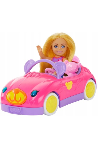 Barbie Păpușa Chelsea. Păpușă + Mașină. HXN05 Cabriolet Bear vehicul