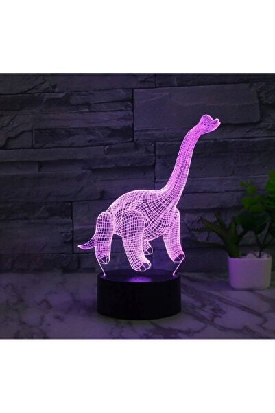 NO BRAND LAMPĂ 3D LED DINO NOCTURNALĂ BRACHIO DINO, 16 CULORI + TELECOMANDĂ