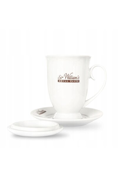 NO BRAND Cana din porțelan Sir William's Royal Taste cu capac, 400 ml, 2+1 GR...