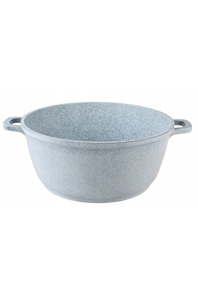 NO BRAND Oală rotundă din marmură, 26 cm, 5.5L, cu capac, pentru plită cu ind...