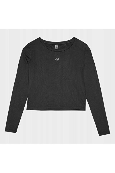 4F F218 tricou negru de damă cu mânecă lungă 4FWSS24TFLOF218 20S M
