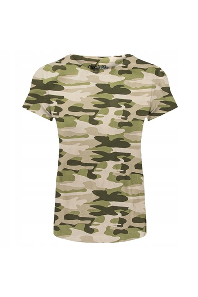 NO BRAND Tricou pentru femei din BUMBAC TURCESC, model camuflaj, mărimea 4XL