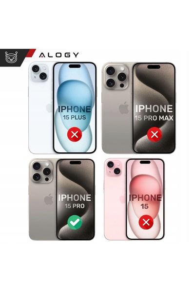 NO BRAND Husă transparentă din silicon pentru iPhone 15 Pro cu protecție pent...