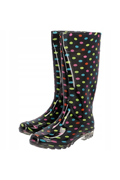 NO BRAND PROTECT2U cizme de cauciuc din PVC cu buline colorate, mărimea 38