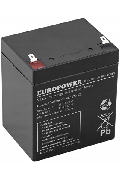 EuroPower BATERIE ACUMULATOR AGM VRLA EP 5Ah 12V EP5 AUTOKO VEHICULE DE JUCĂRIE