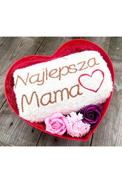 NO BRAND Prosop brodat pentru mama, de Ziua Mamei: inimă, trandafiri, flori d...