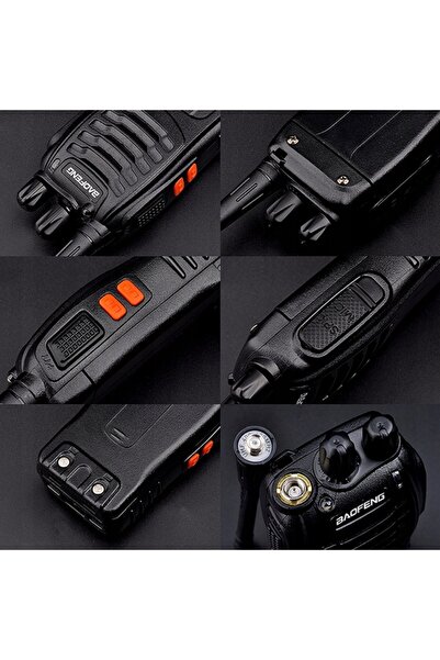 NO BRAND Set Walkie Talkie PMR BF-888S cu rază lungă de acțiune, 16 canale și...