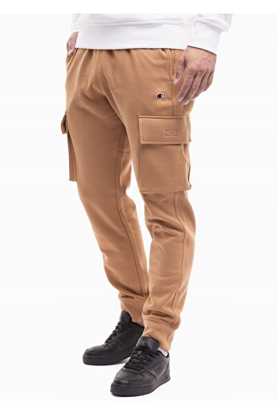 Champion Pantaloni cargo pentru bărbați cu manșete striate, culoare muștar, R...