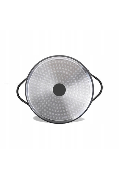 Maestro Oală cu capac, pentru inducție și gaz, 28cm, 6.8L, neagră, MR-4027-28