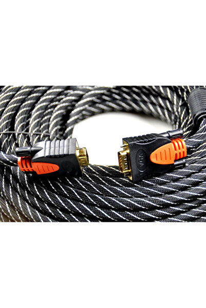 NO BRAND Cablu VGA D-sub 15 pini SVGA 15m cu filtre s-VGA