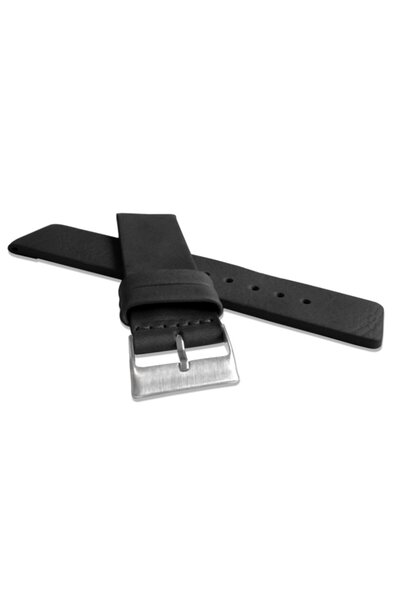 NO BRAND LAVVU Plain LSCUB22 - 22 mm - NEGRU - Curea de ceas din piele