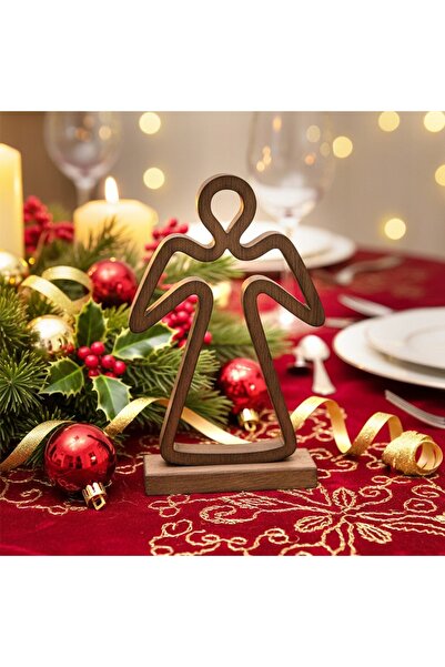 Orion Figurină decorativă înger din lemn, în picioare, 29 cm