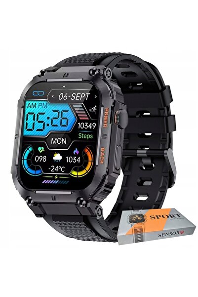 SENSORR Ceas militar robust, smartwatch pentru bărbați, apeluri, SMS-uri, men...