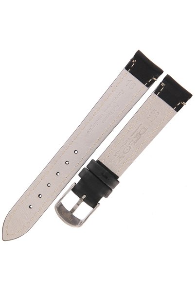 NO BRAND DILOY 077 - NEGRU - 16mm - Curea de ceas din piele