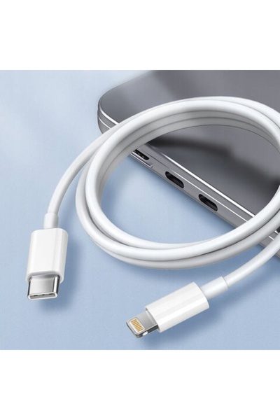 NO BRAND Cablu iPhone 1m pentru încărcător USB-C Lightning certificare MFI Alb