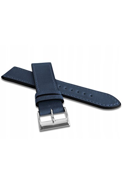 NO BRAND LAVVU Slim LSZUL24 - 24mm - Albastru Marin - Curea de ceas din piele