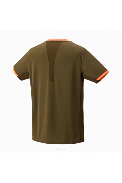 YONEX Tricou de tenis cu guler rotund US, verde măsliniu, XXL