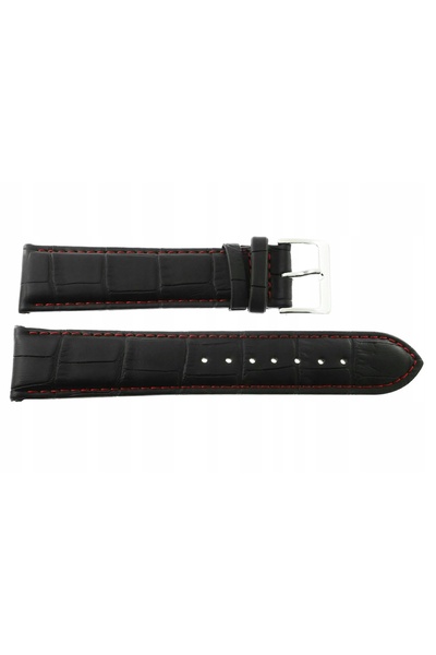 NO BRAND Curea CHERMOND 26 MM XL A160L, model crocodil, neagră, cu cusături r...