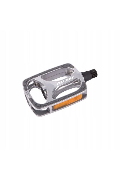 NO BRAND Pedale din aluminiu ACCENT towny cu rulmenți cu bile, argintii, 420g