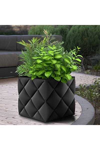 NO BRAND Ghiveci decorativ matlasat, pătrat, cu compartimente, pentru flori, ...