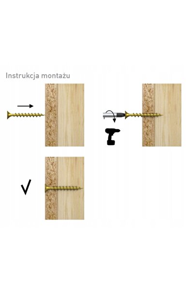 NO BRAND Șuruburi Ciesielkie pentru lemn, pentru construcții, 3.5x35 mm, 1000...