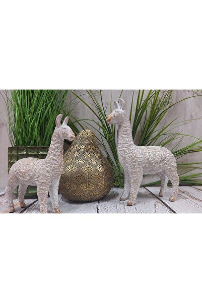 NO BRAND Figurină Lama Alpaca Decorațiune Culoare Auriu Mărimea M