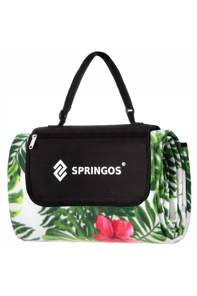 Springos Saltea de camping și plajă 300x200cm, izolată, din polar, impermeabilă