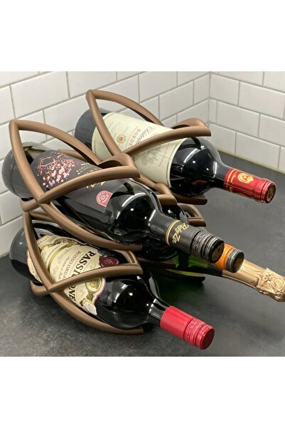 NO BRAND Suport pentru 6 sticle de vin, ușor și rezistent, design elegant