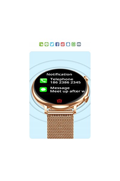 WonderWatch SMARTWATCH CEAS DE DAMĂ APĂRĂRI DE NUMERE NOTIFICAȚII SPORT SĂNĂT...