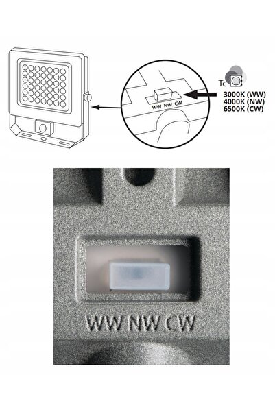 KANLUX Spot LED cu senzor de mișcare PIR ACETE 50W CCT Culoare Variabilă 5400lm