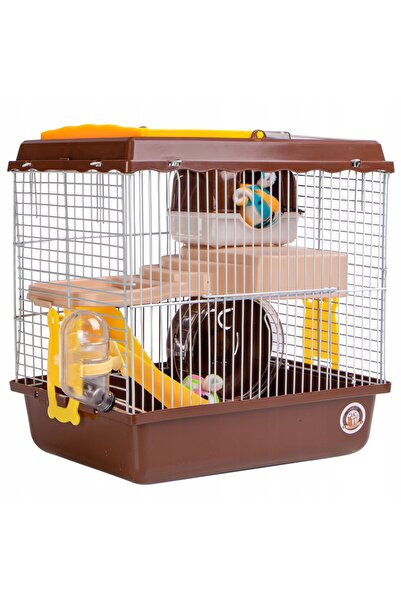 NO BRAND CUȘCĂ PENTRU HAMSTER ȘI ȘOARECI, CU ECHIPAMENT: ROATĂ, CĂSUȚĂ, ADĂPĂTOARE, MARO