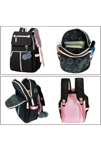 NO BRAND Rucsac sportiv universal pentru școală, cu breloc USB PL158