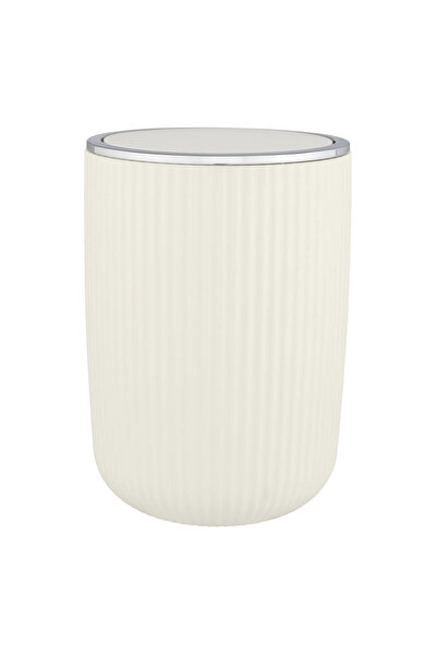 Wenko COȘ DE BAIE CU CAPAC ROTATIV DIN PLASTIC, 5,5 L, 19 X 27 CM, CREM