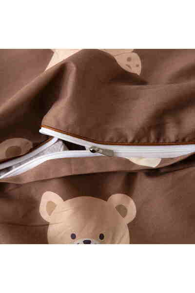 NO BRAND Set lenjerie de pat cu ursuleți 160x200 satin 100% bumbac imprimeuri...