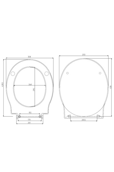 NO BRAND Scaun de toaletă 37.3x43.6 VARIUS K30113 cu roți, închidere lentă