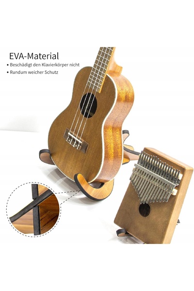 NO BRAND 2 bucăți Suport de podea pentru ukulele, Suport mic din lemn pentru ...
