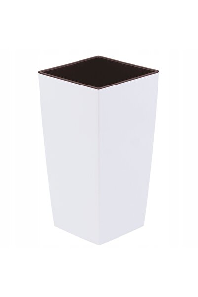 DIKEL Ghiveci pătrat mat 26,5 cm cu insert. Ghiveci + insert distanțier.