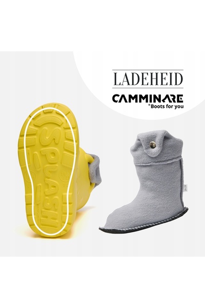 NO BRAND LADEHEID x Camminare cizme de ploaie călduroase pentru copii cu spum...
