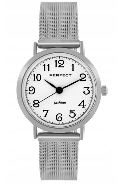 PERFECT Ceas de damă clasic, argintiu, elegant, cu cifre clare F108-01 28 mm