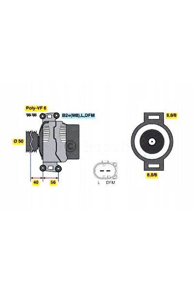 Bosch Alternator 0 986 046 340 Mercedes E T-Model