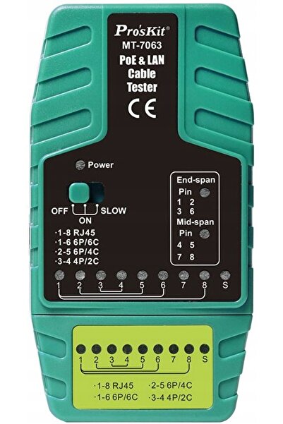 NO BRAND Tester LAN+PoE (RJ45, RJ11, RJ12) Proskit, MT-7063
