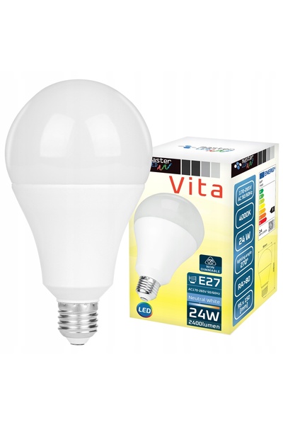 NO BRAND 6x Bec LED E27 24W alb neutru 4000K 230V A95 de mare putere premium