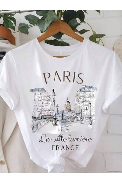 29CUN Paris Valentine Tee Women Plus Size Pattern Printed Casual Comfortable ...