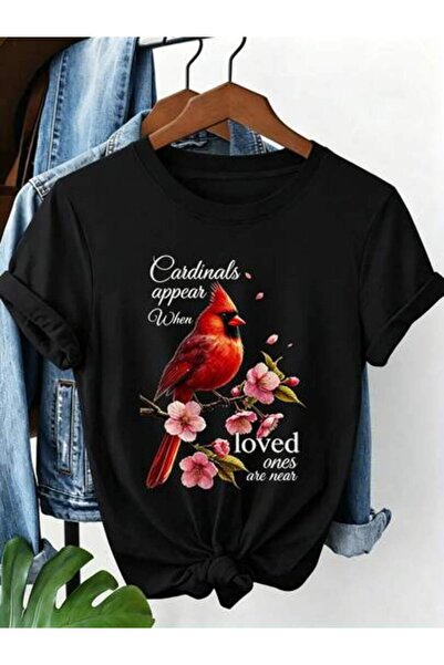 29CUN Plus Size Women's Summer Clothing, Warm Cardinal & Cherry Blossom Memor...