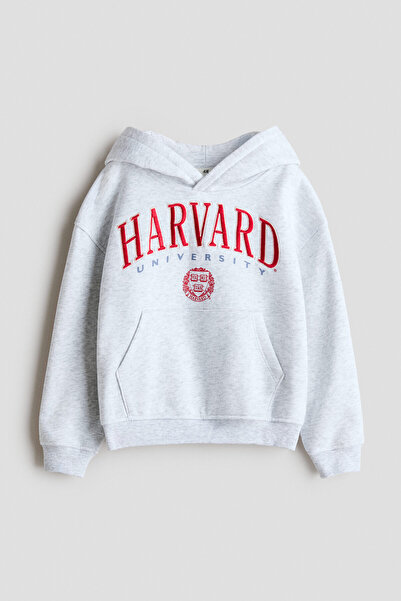 H&M İşlemeli ve Kapüşonlu Üst