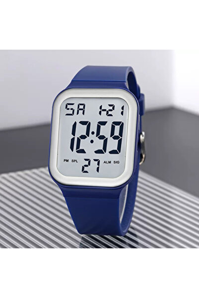 Choice blue Electronic watch, square luminous multi-functional trend sports s...