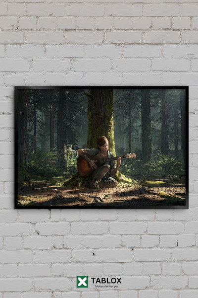 TABLOX The Last Of Us Ellie Guitar Forest Play - Tablou decorativ înrămat din...