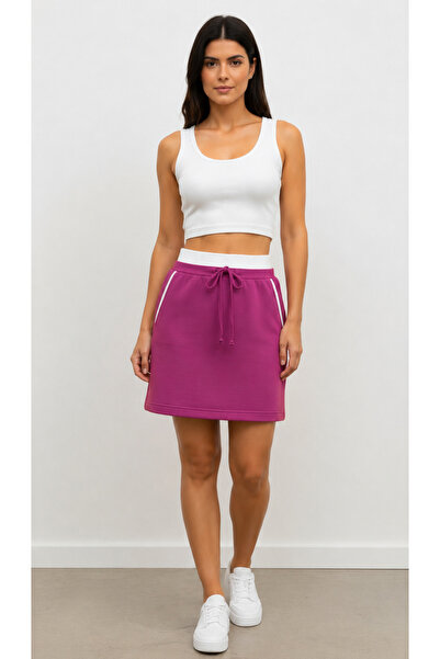 LYVEAN Double Belted Mini Bell-Sleeved Skirt